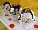 ice cream with topping